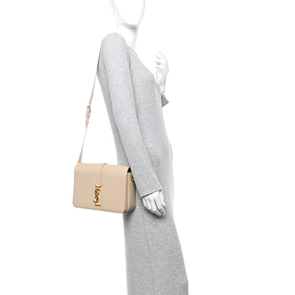 Saint Laurent Smooth Calfskin Medium Classic Monogram Universite Bag Cream 2 of 9