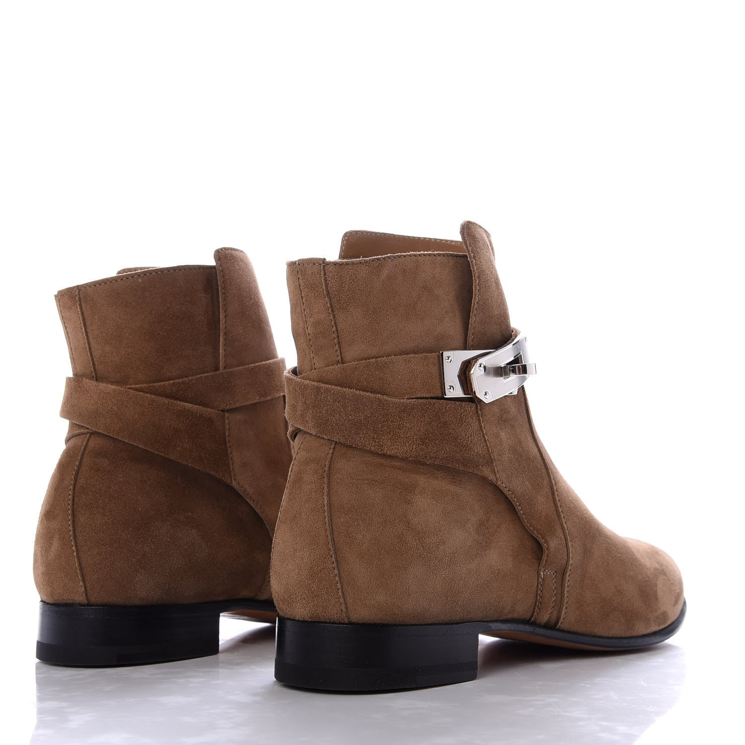 Hermes Suede Neo Low Boots 35.5 Ecorce 4 of 9