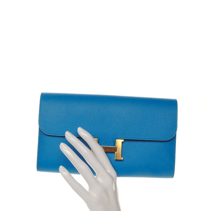 Hermes Epsom Constance Long Wallet Bleu Zanzibar 2 of 8