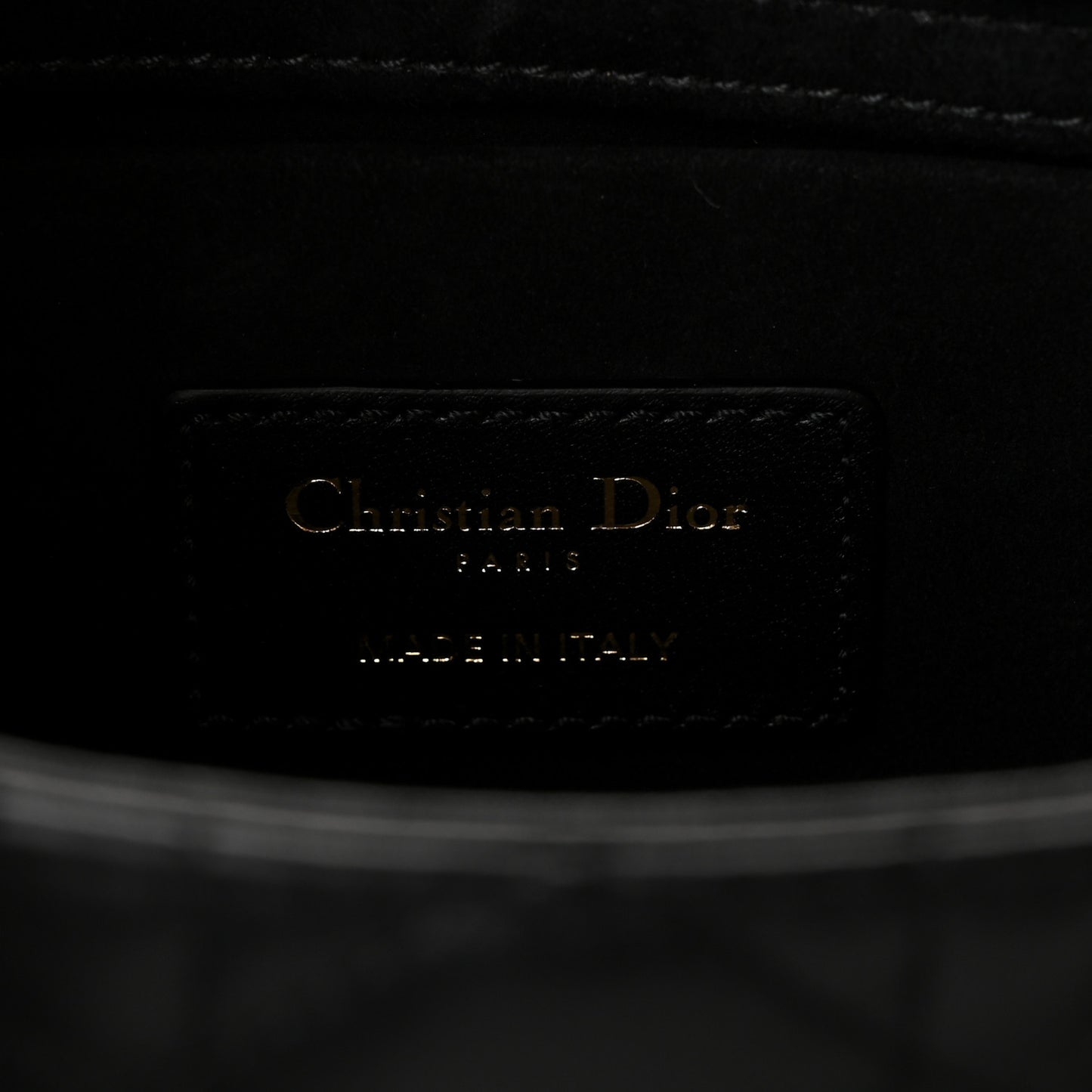 Lambskin Cannage Small Lady D-Joy Black
