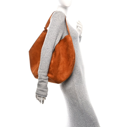 Khaite Suede Calfskin Medium Lotus Tote Caramel 2 of 10