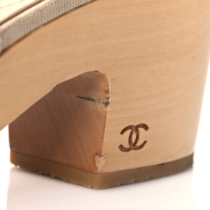 Chanel Lambskin Quilted Turn Lock CC Platform Mule 40 Beige 9 of 12