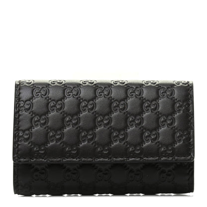 Gucci Microguccissima 6 Key Holder Case Black 1 of 9