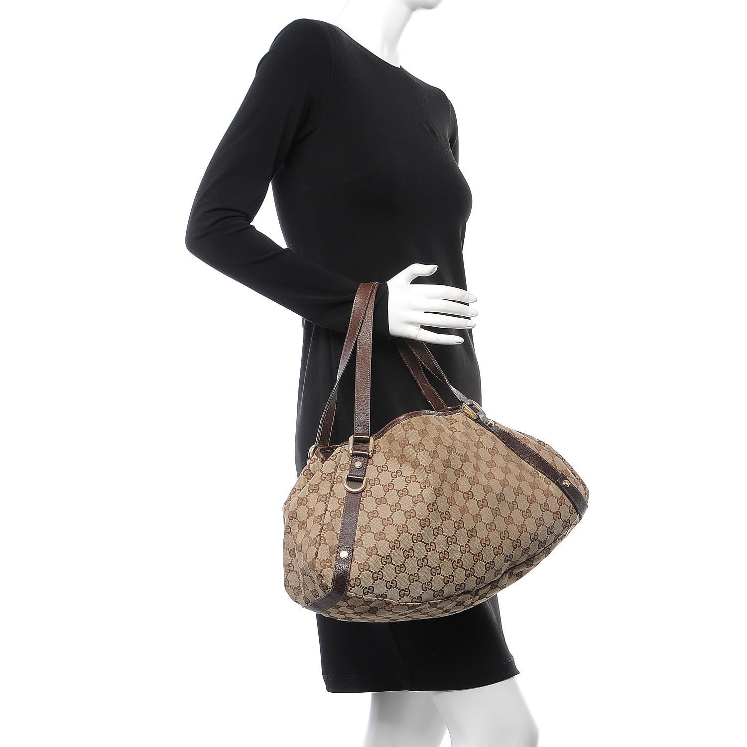 Gucci Monogram Medium Abbey Shoulder Bag Dark Brown 2 of 10