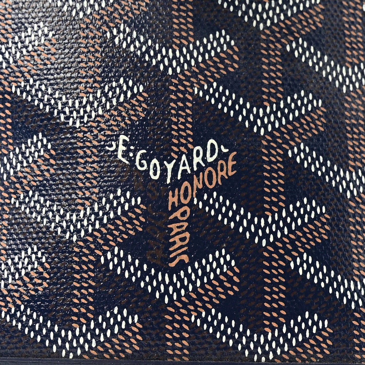 Goyardine Petit Flot Bucket Bag PM Navy