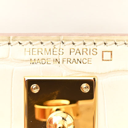 Hermes Matte Alligator Mini Kelly Sellier 20 Beton 6 of 15