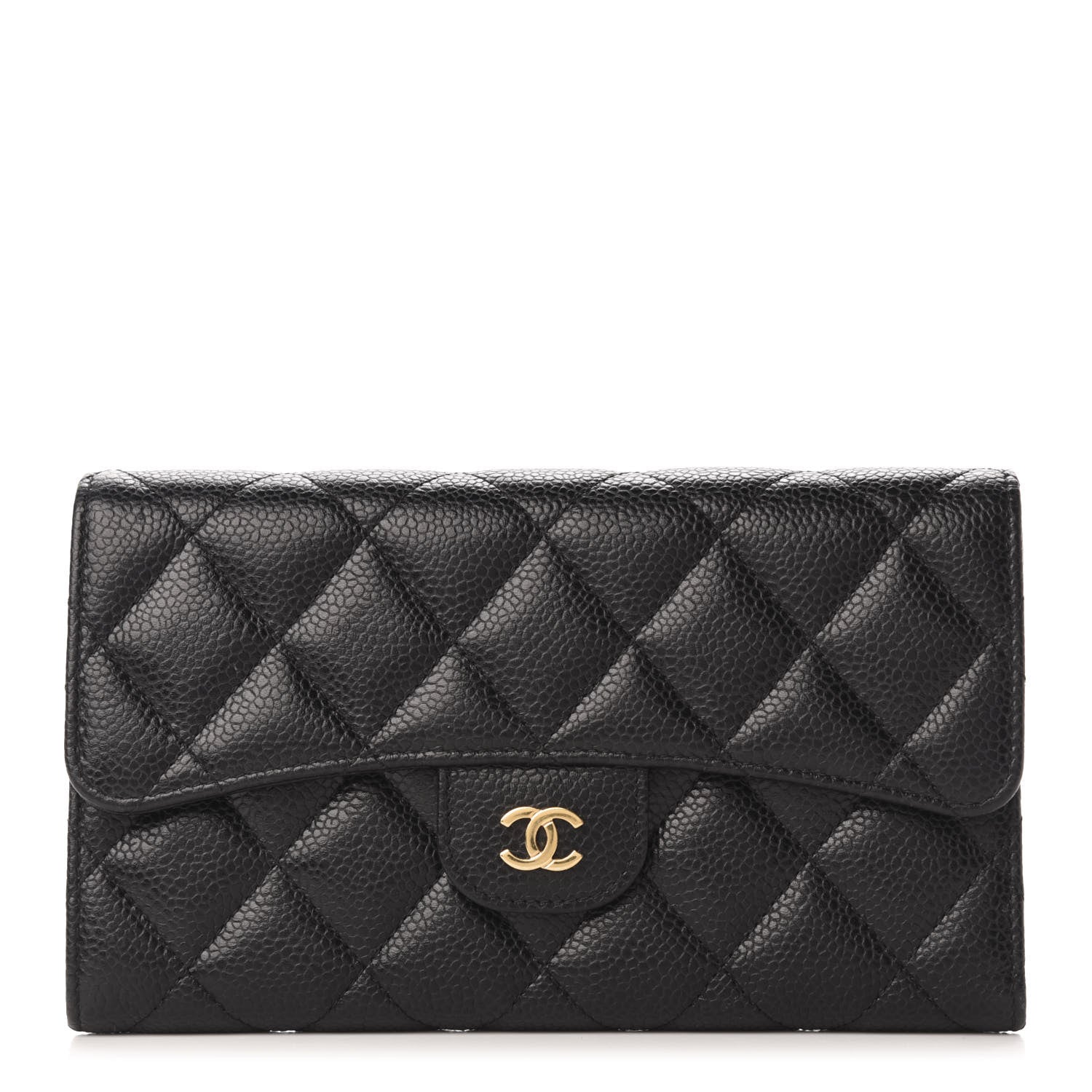 Chanel Caviar Quilted Large Flap Wallet Black 1 of 6