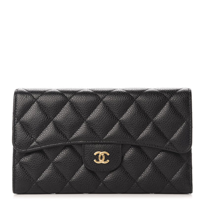 Chanel Caviar Quilted Large Flap Wallet Black 1 of 6