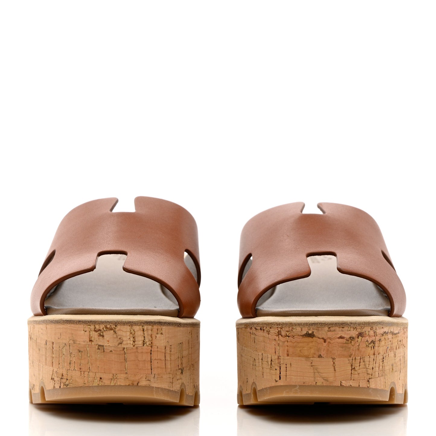 Calfskin Cork Eze 30 Sandals 37 Marron Glaise