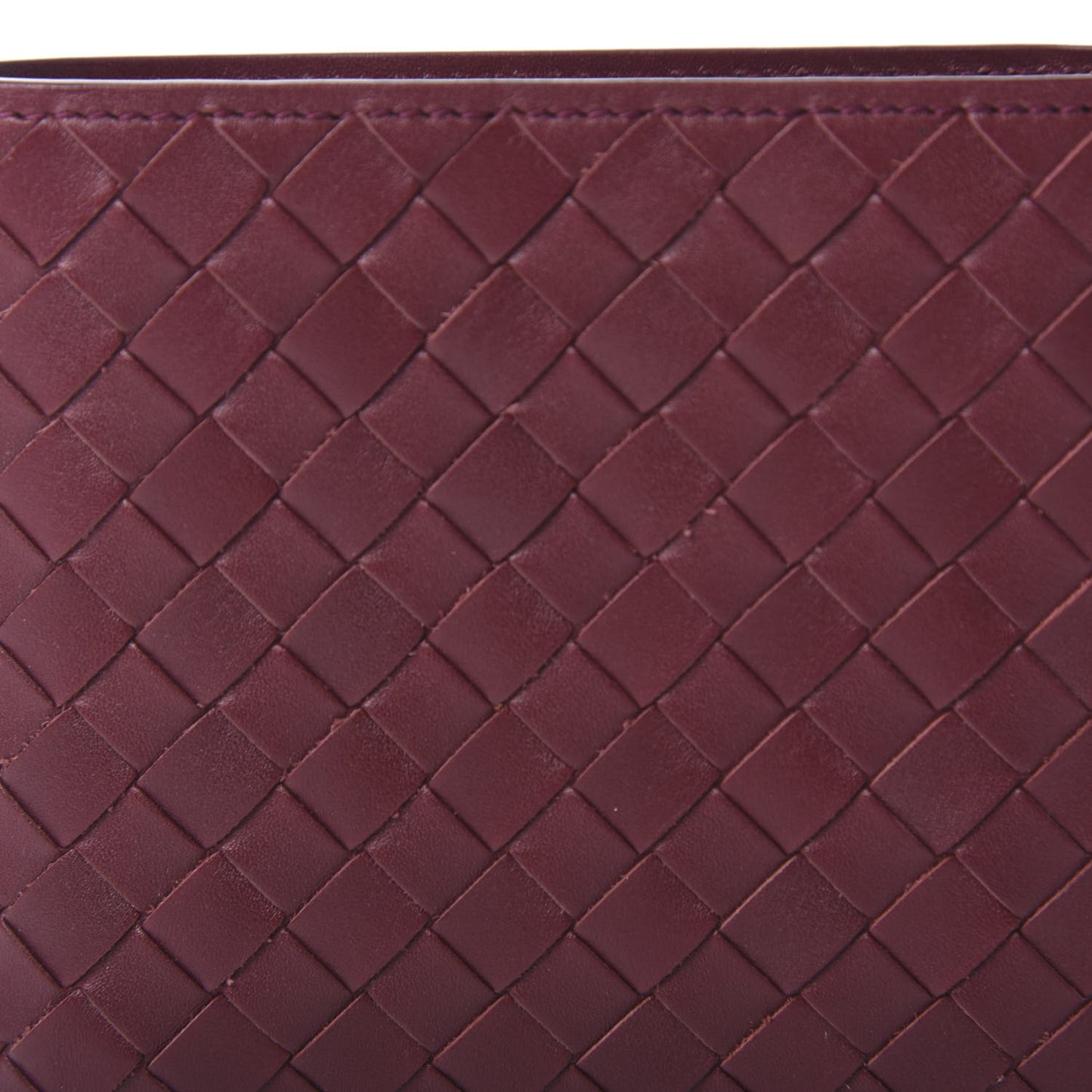 Nappa Intrecciato Bi-Fold Wallet Barolo