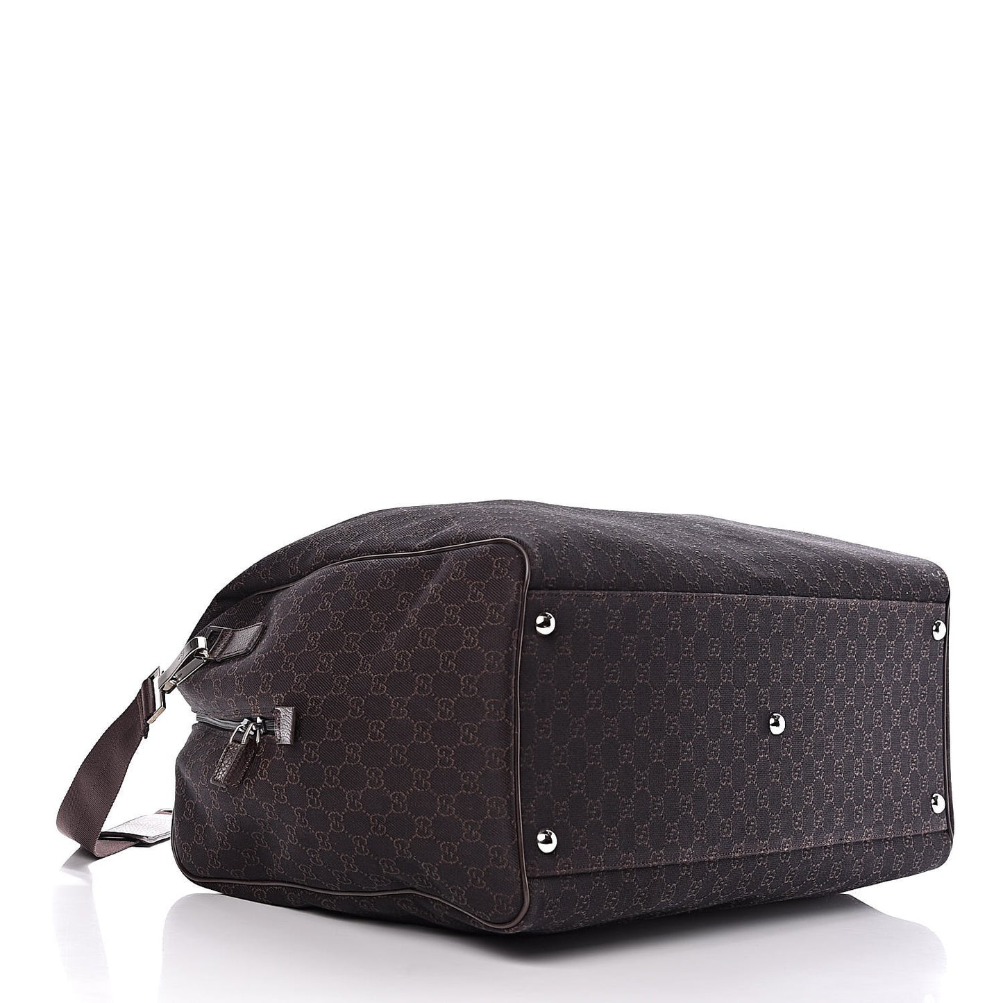 Denim Monogram Large Carry On Duffle Dark Brown