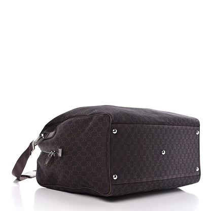 Gucci Denim Monogram Large Carry On Duffle Dark Brown 4 of 10