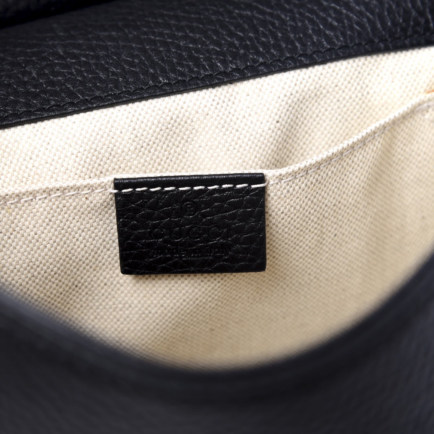 Gucci Calfskin Mini GG Marmont Top Handle Bag Black 5 of 8