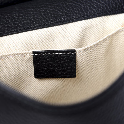 Gucci Calfskin Mini GG Marmont Top Handle Bag Black 5 of 8