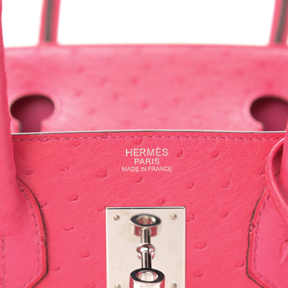 Hermes Ostrich Birkin 30 Rose Tyrien 6 of 17
