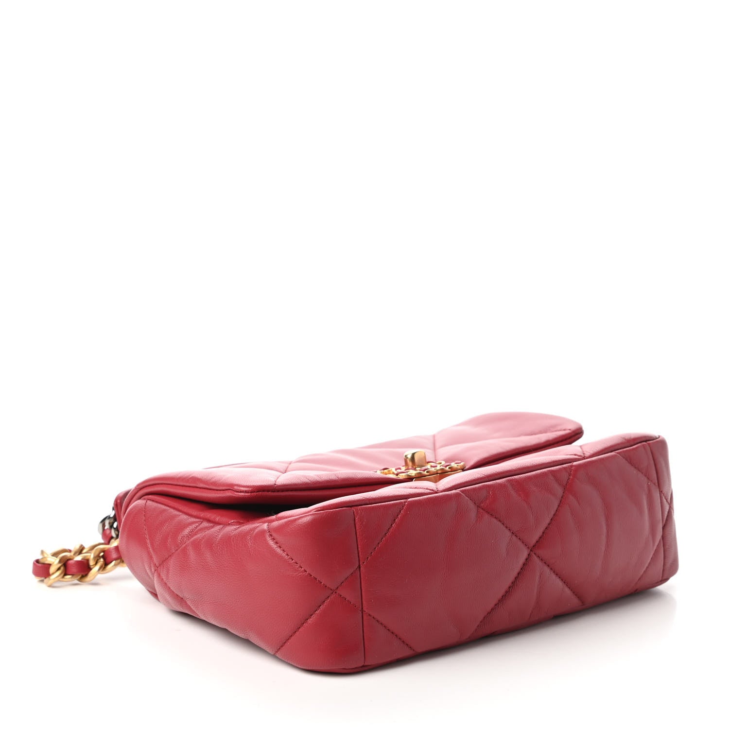 Chanel Lambskin Quilted Medium Chanel 19 Flap Red 4 of 10