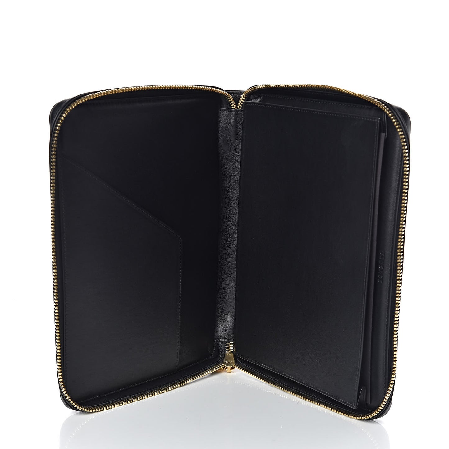Calfskin Stitched Donna iPad Case Black
