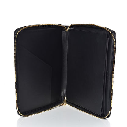Versace Calfskin Stitched Donna iPad Case Black 5 of 9