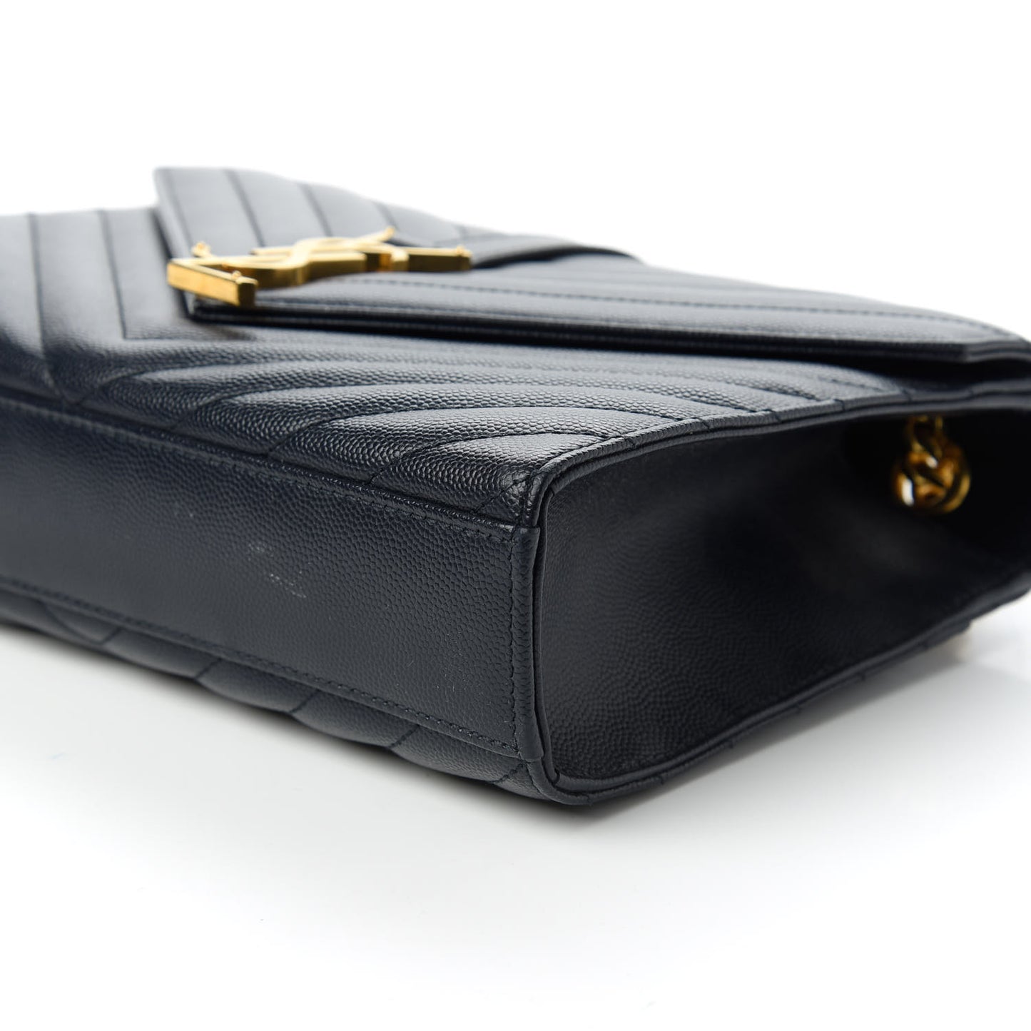Grain De Poudre Matelasse Chevron Medium Monogram Satchel Black