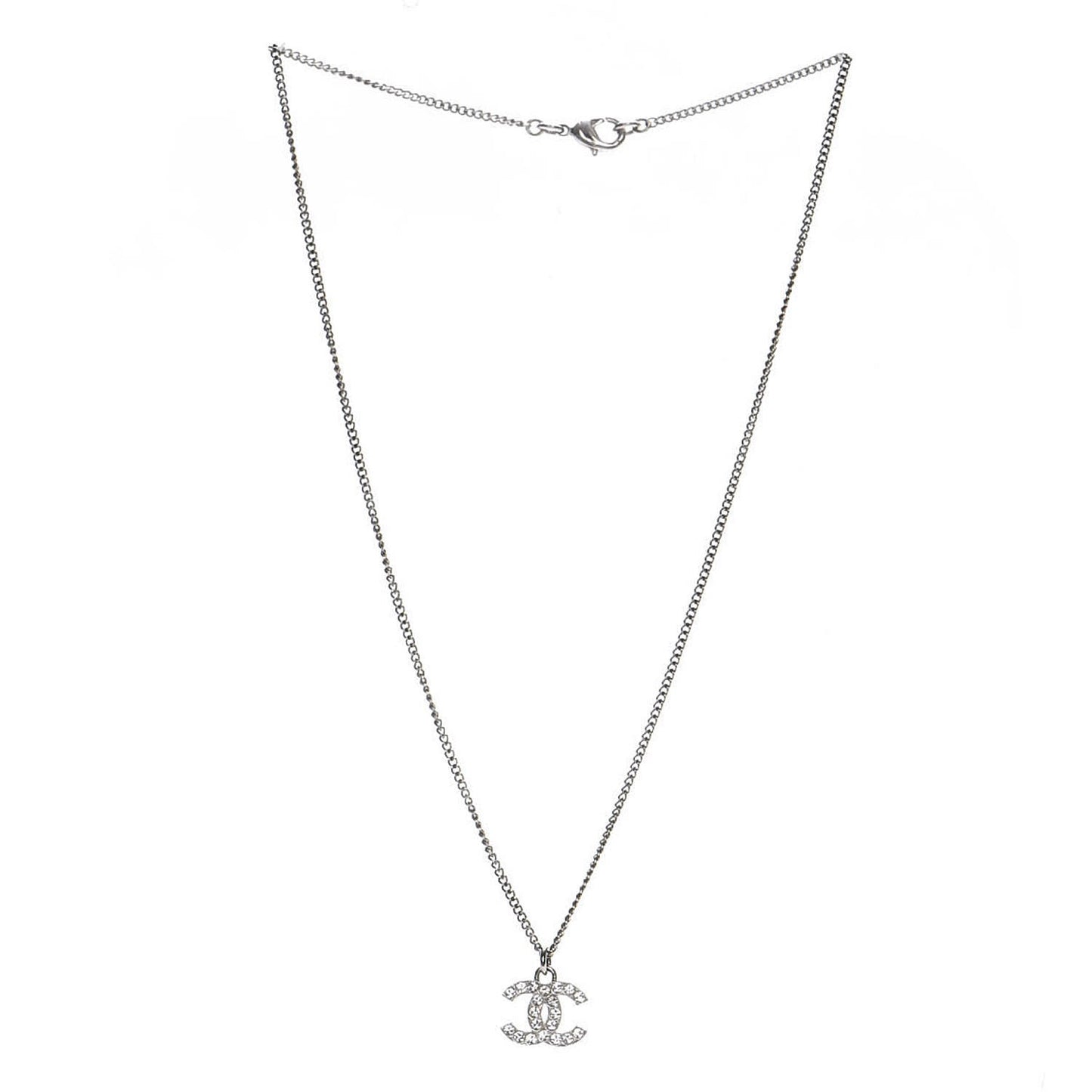 Crystal Timeless CC Necklace Silver
