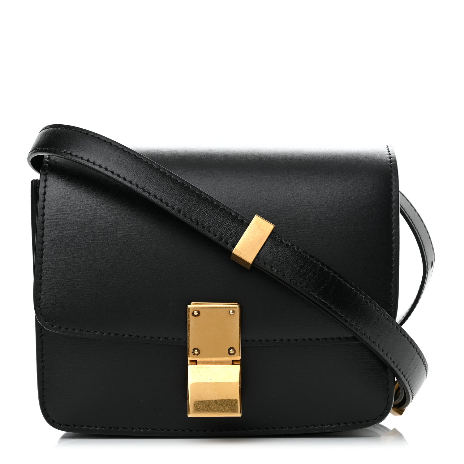 Celine Box Calfskin Small Classic Box Flap Bag Black 1 of 9