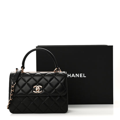 Chanel Lambskin Quilted Small Trendy CC Dual Handle Flap Bag Black 11 of 11