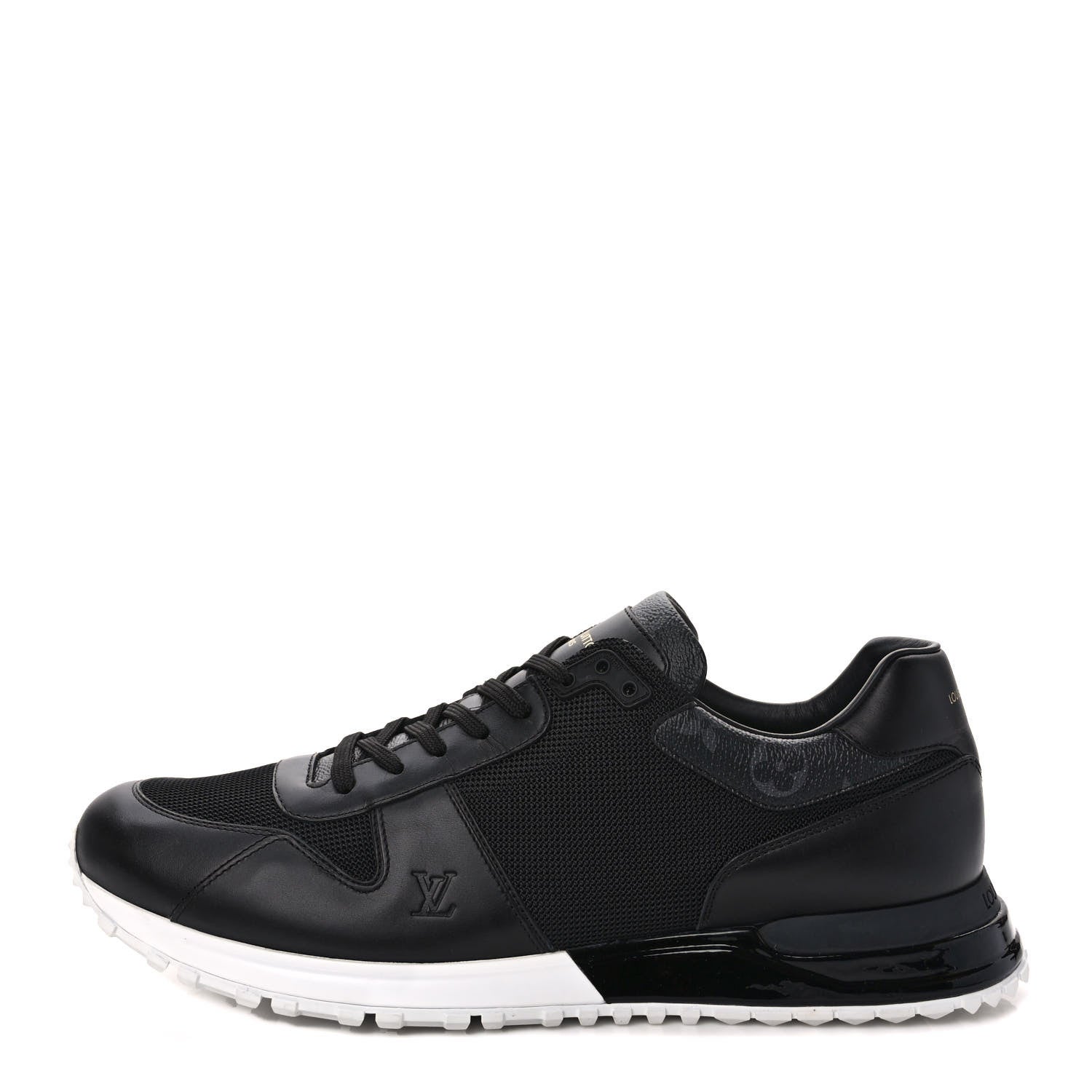 Louis Vuitton Calfskin Monogram Run Away Sneakers 12 Black 1 of 8