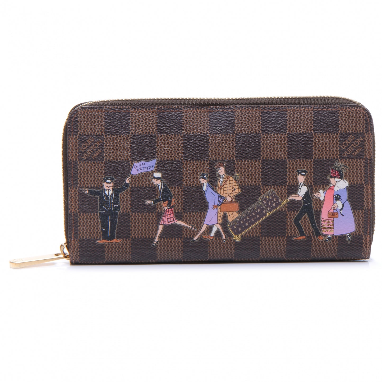 Damier Ebene Illustre Zippy Wallet Violet