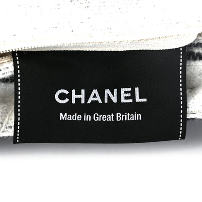 Chanel Merino Wool Cashmere CC Pillow Black White 3 of 3