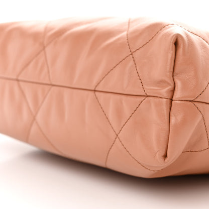 Chanel Shiny Calfskin Quilted Small Chanel 22 Camel 12 of 13