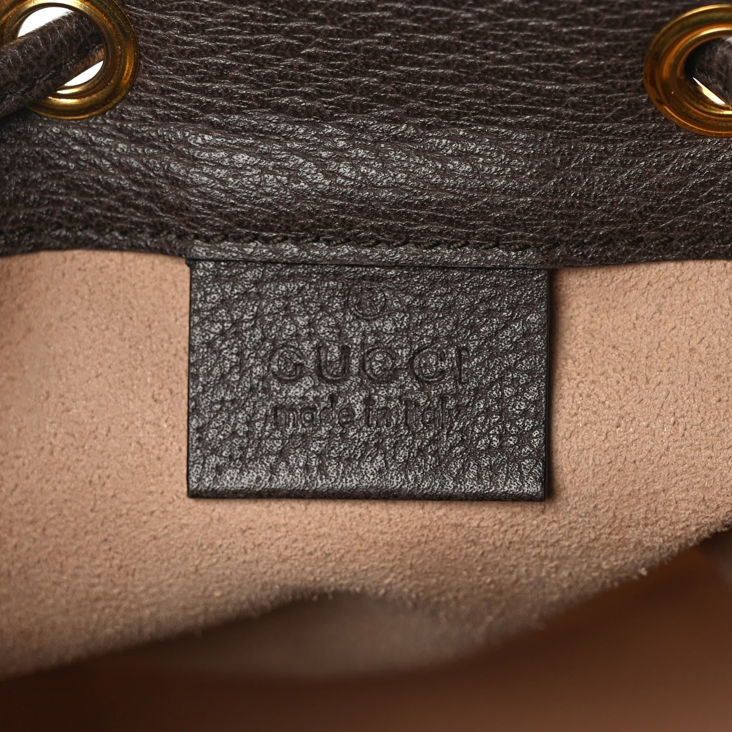 Gucci GG Supreme Monogram Web Mini Ophidia Bucket Bag Brown 6 of 12