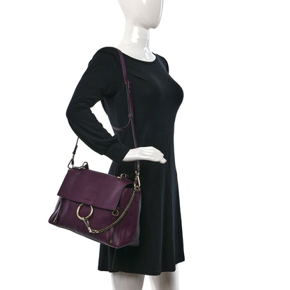 Chloe Calfskin Medium Faye Day Shoulder Bag Intense Violine 2 of 9