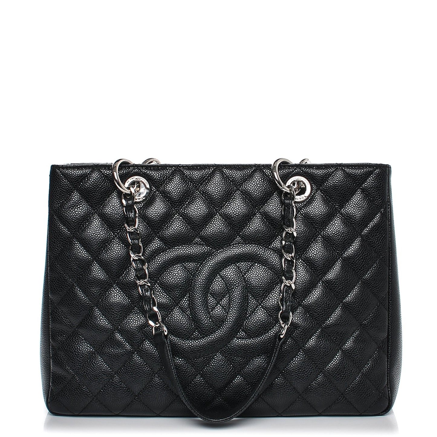 Caviar Quilted Grand Shopping Tote GST Black