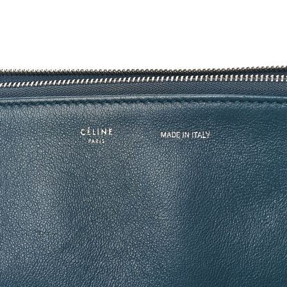 Celine Drummed Calfskin Suede Double Zip Trapeze Orage 6 of 9