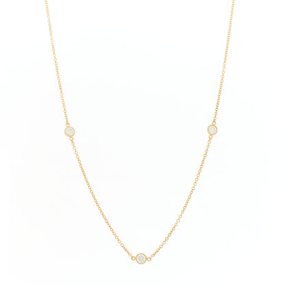 Tiffany 18K Yellow Gold Elsa Peretti Diamonds by the Yard 3 Station Necklace 1 of 6
