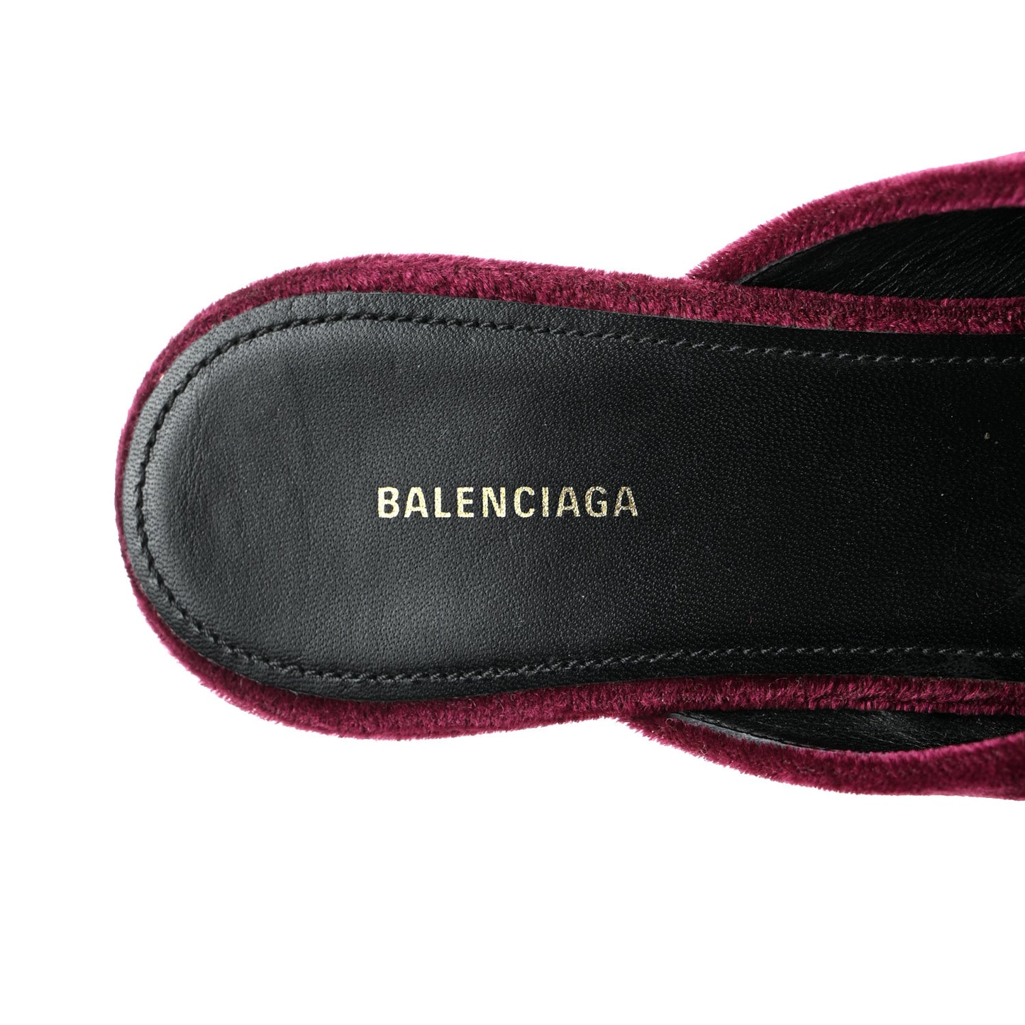 Velvet Extreme BB Knife Pointed Toe 40mm Mules 38.5 Rouge Prune