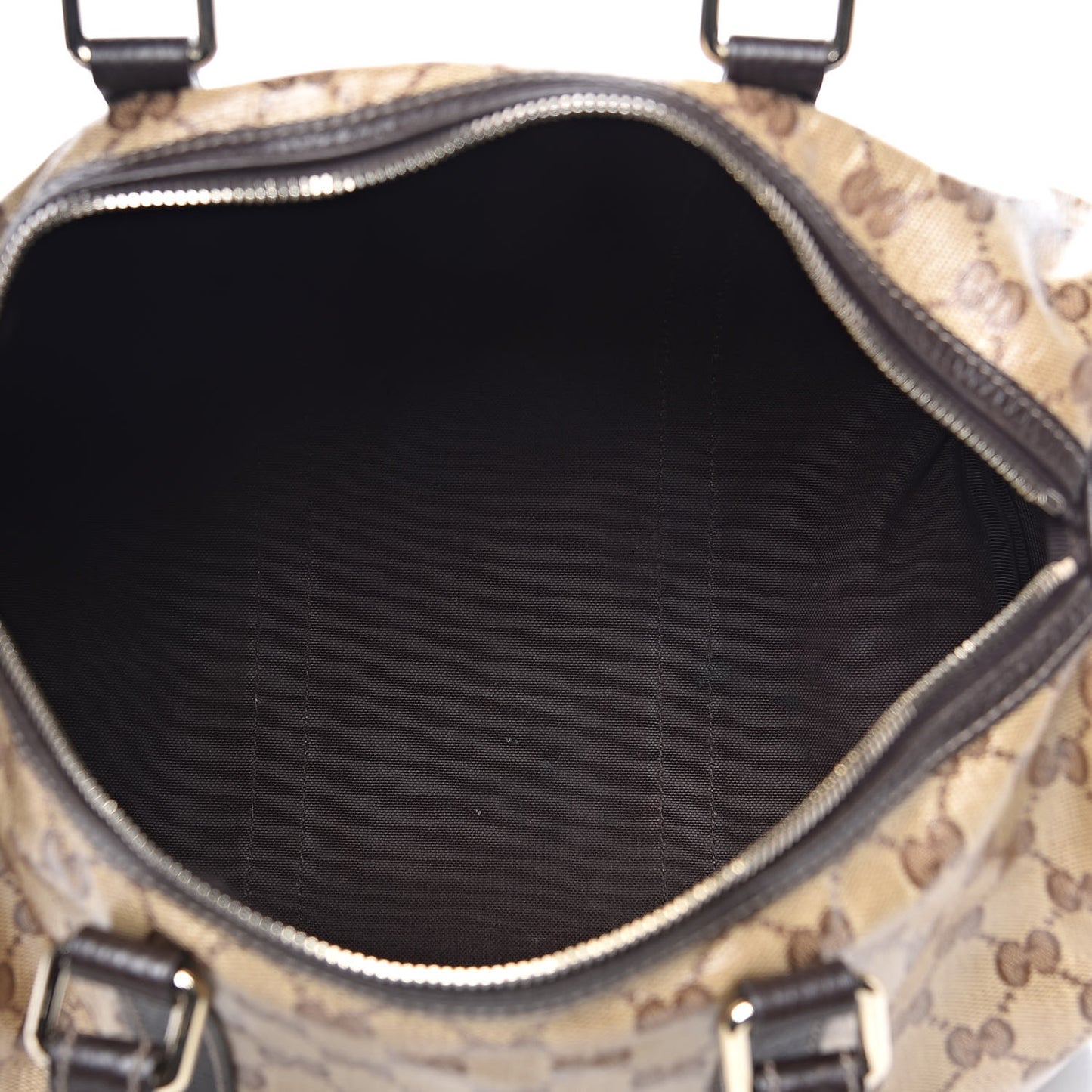 Crystal Monogram Medium Joy Boston Dark Brown