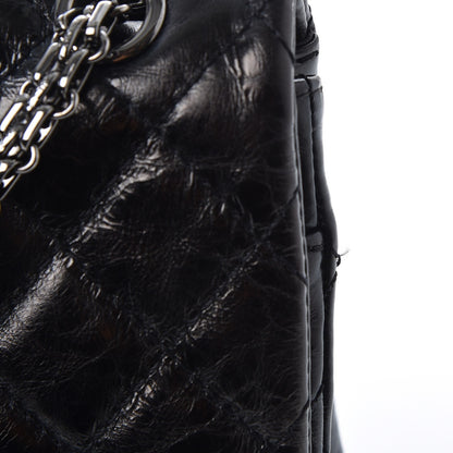 Chanel Metallic Aged Calfskin Quilted 2.55 Reissue 226 Flap Black 9 of 9