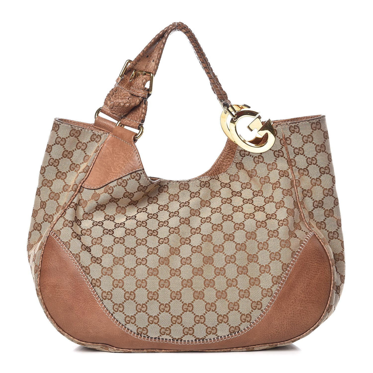 Gucci Monogram Medium Charlotte Hobo Brown 1 of 22