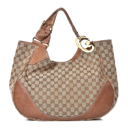 Gucci Monogram Medium Charlotte Hobo Brown 1 of 22