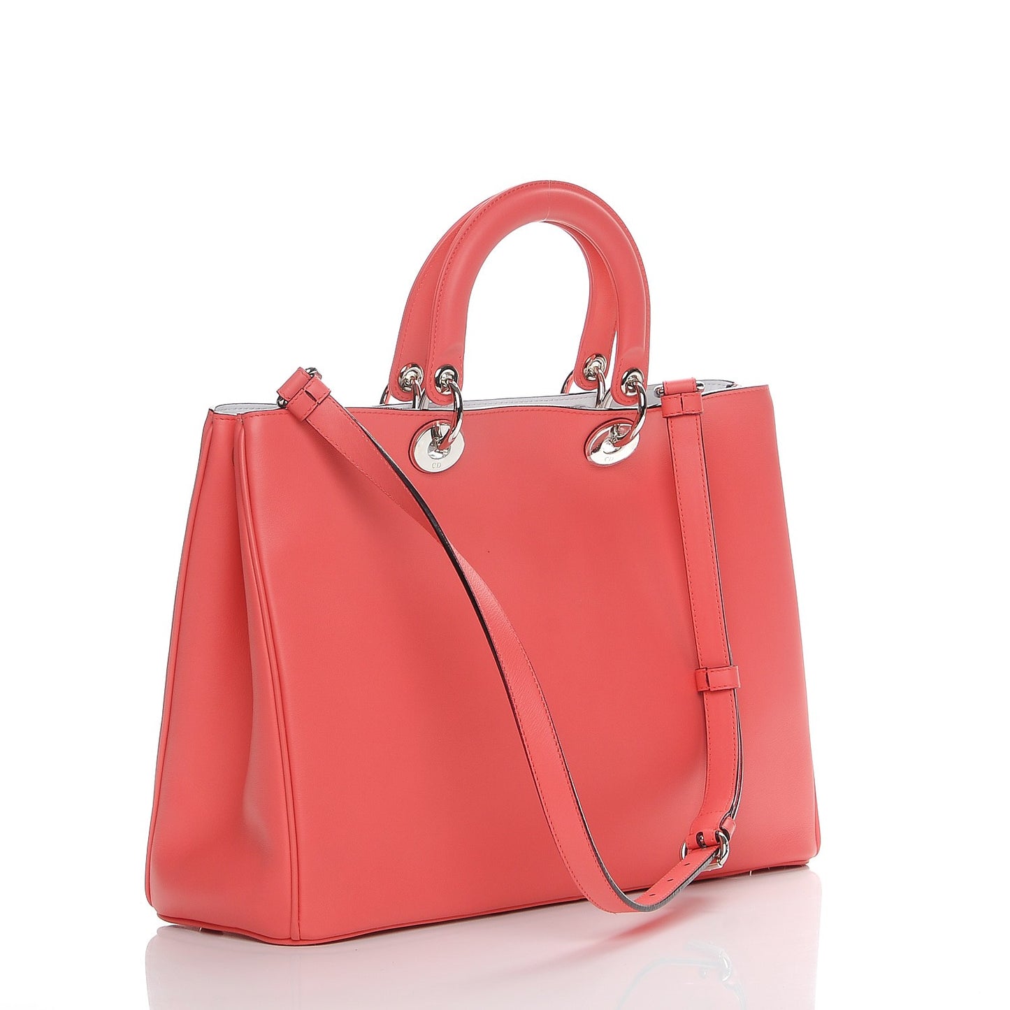 Smooth Calfskin Large Diorissimo Tote Light Coral