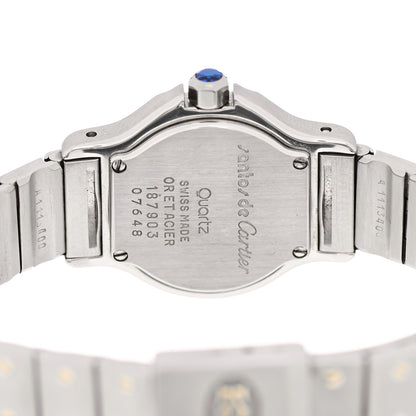 Cartier Stainless Steel 18K Yellow Gold 25mm Santos Octagon Quartz Watch 4 of 4