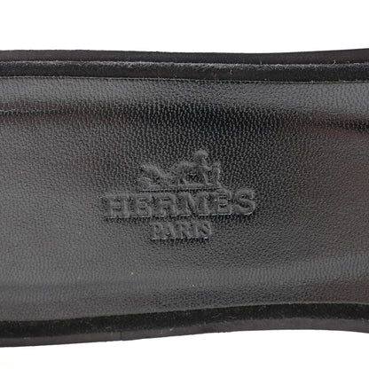 Hermes Velvet Goatskin Crystal Beads Oran Sandals 37 Gris Argente 6 of 8