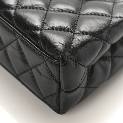Chanel Shiny Aged Calfskin Quilted Nano Kelly Shopper Black 9 of 16