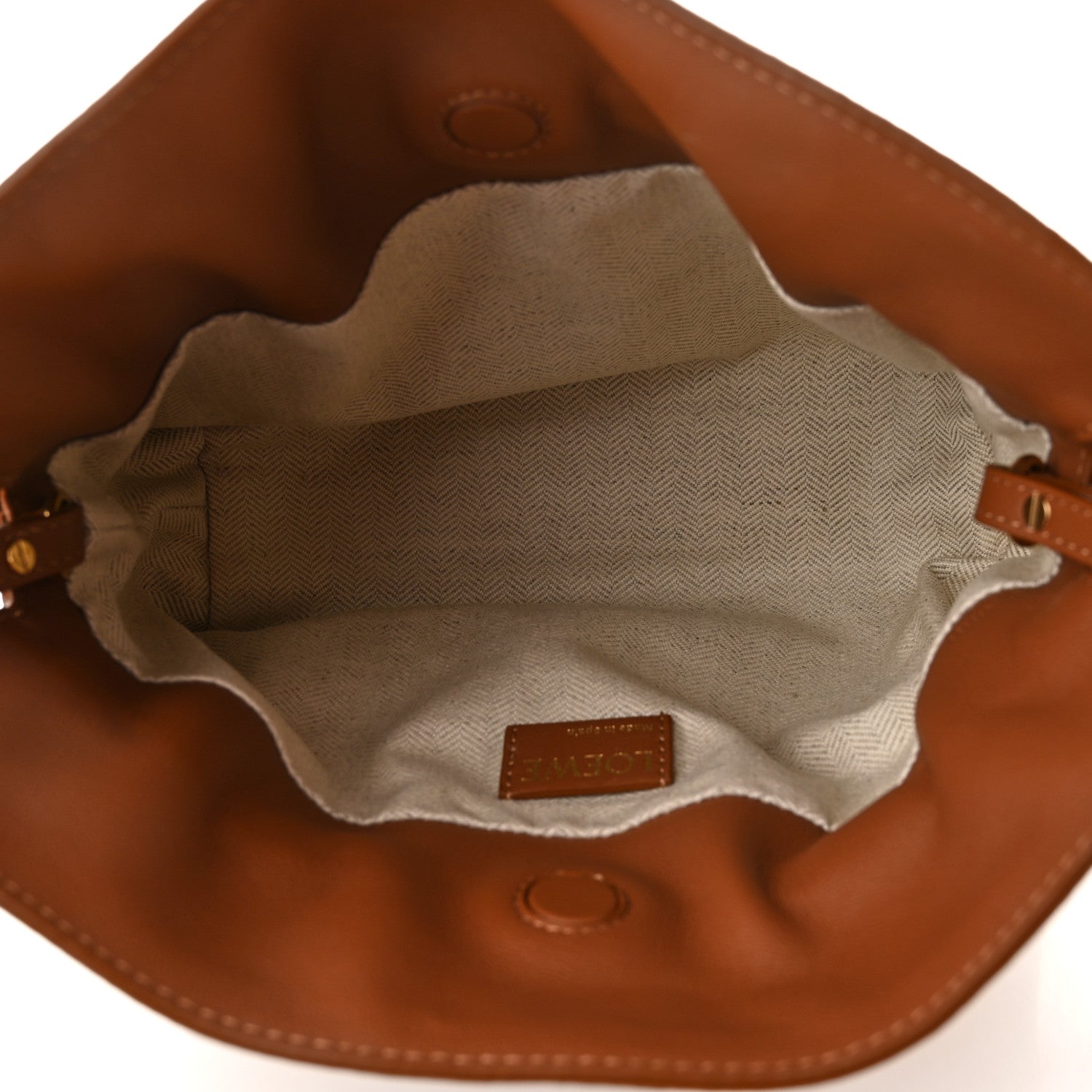 Loewe Jacquard Anagram Calfskin Mini Flamenco Knot Clutch Tan Pecan 7 of 9