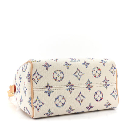 Louis Vuitton Monogram Jacquard Fabric Speedy Bandouliere 20 Multicolor Beige 4 of 8