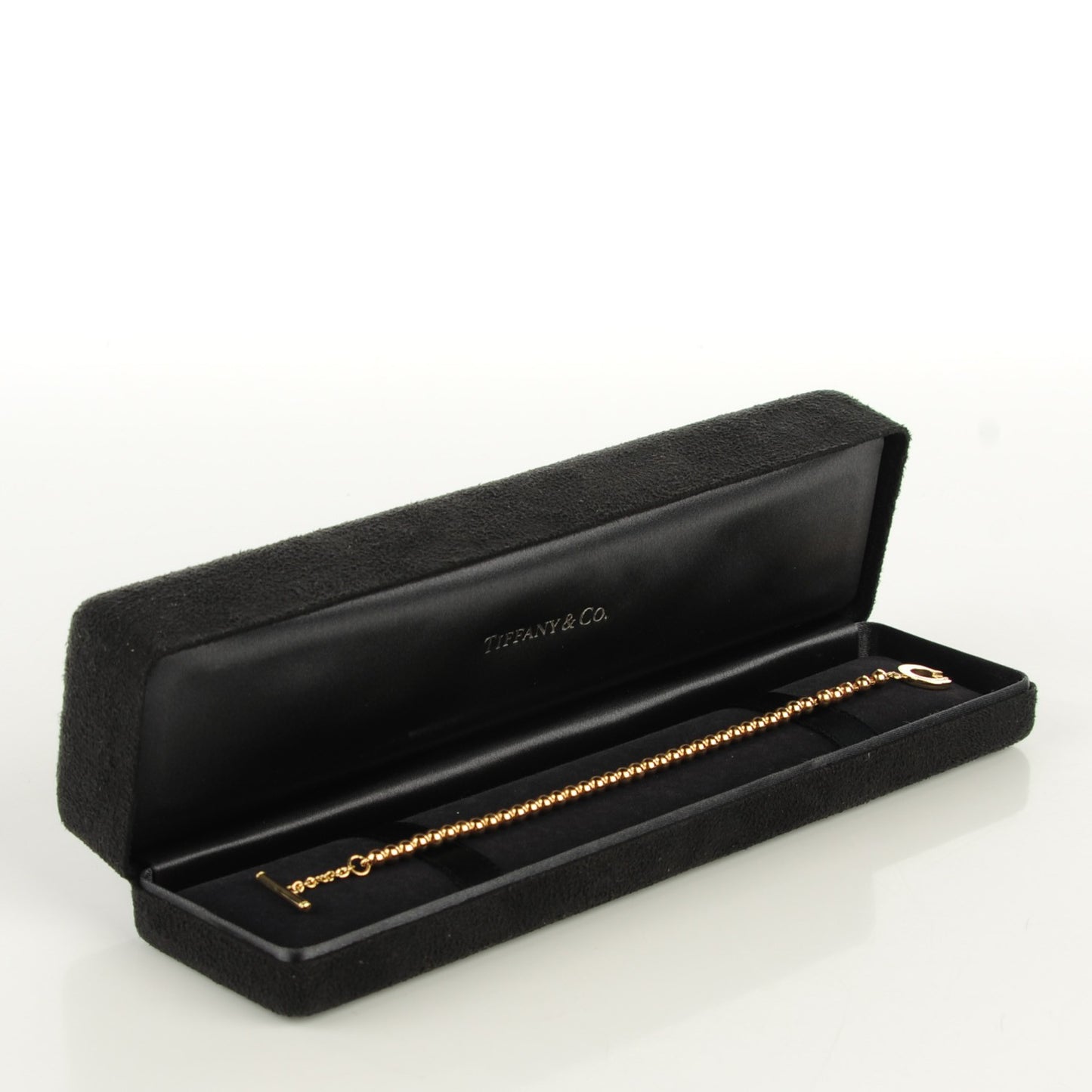18K Yellow Gold 4mm Beads Toggle Bracelet