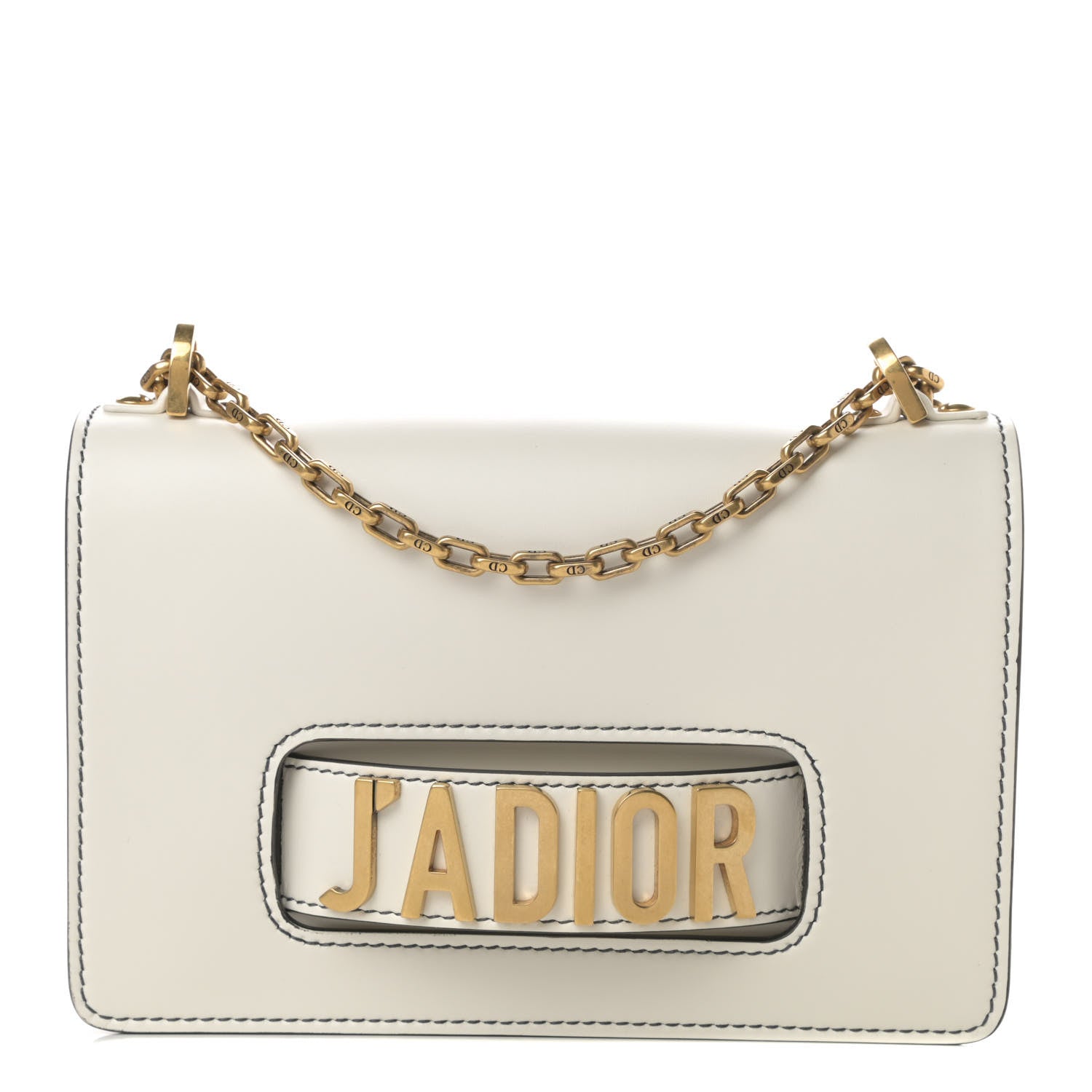 Christian Dior Calfskin J'Adior Chain Flap Bag Off White 1 of 11