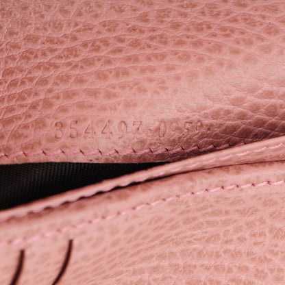 Gucci Dollar Calfskin Bi-Color Medium Swing Zip Around Wallet Grey Field Soft Pink 7 of 7