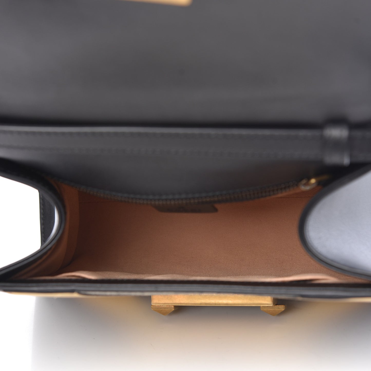 GG Supreme Monogram Small Osiride Top Handle Bag Black Gold